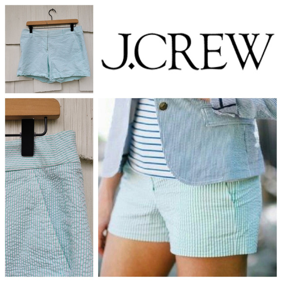 J Crew Seersucker Striped Shorts‎ 6 - Picture 1 of 6